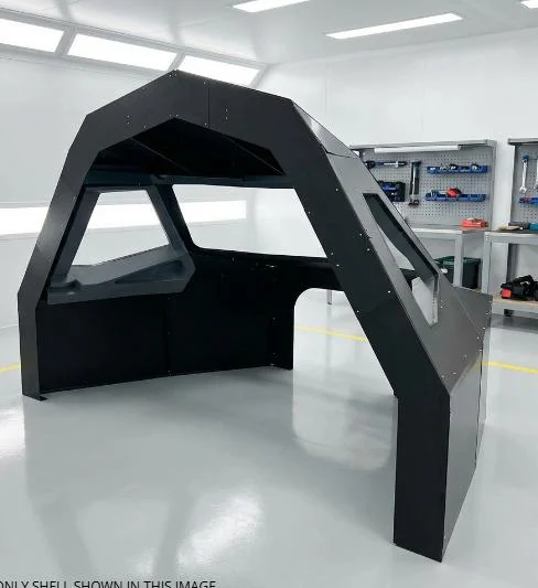 Painted SIMWORX cockpit shell structure