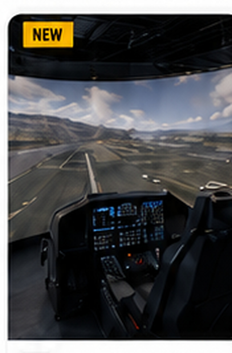 Curved LED simulator visual system
