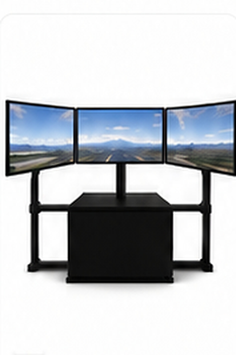 Flat and curved simulator monitor stand